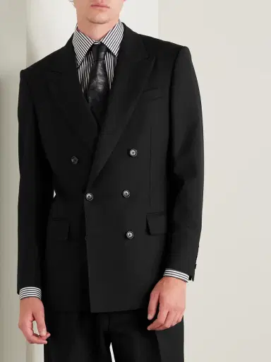 Tom Ford Slim-Fit Double-Breasted Wool-Crepe Suit Jacket - Men | Thumbnail 3 Tom Ford Slim-Fit Double-Breasted Wool-Crepe Suit Jacket - Men | Thumbnail 3