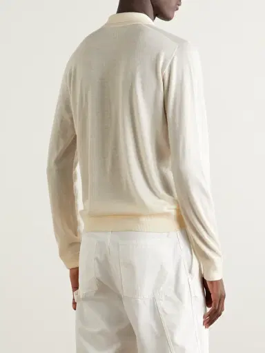 Canali Slim-Fit Wool Polo Shirt - Men | Thumbnail 3 Canali Slim-Fit Wool Polo Shirt - Men | Thumbnail 3