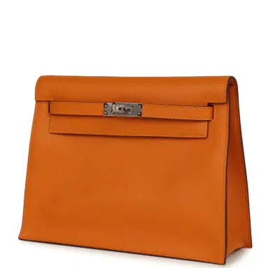 HERMÈS Hermes Kelly Danse Abricot Verso Evercolor Palladium Hardware | Thumbnail 5 HERMÈS Hermes Kelly Danse Abricot Verso Evercolor Palladium Hardware | Thumbnail 5