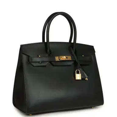 HERMÈS Pre-owned Hermes Birkin Sellier 30 Black Monsieur Gold Hardware | Thumbnail 2 HERMÈS Pre-owned Hermes Birkin Sellier 30 Black Monsieur Gold Hardware | Thumbnail 2