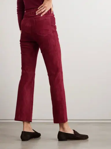 Joseph Duke Cropped Suede Straight-leg Pants | Thumbnail 3 Joseph Duke Cropped Suede Straight-leg Pants | Thumbnail 3