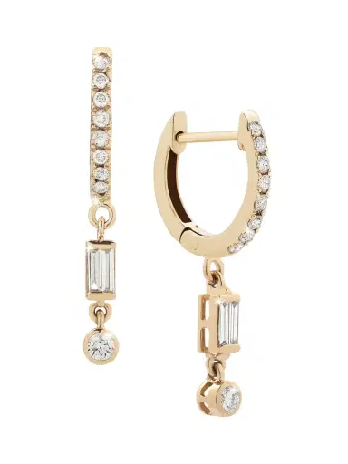 Ritique Mini Mélange Petite Diamond Drop Earrings | Thumbnail 1 Ritique Mini Mélange Petite Diamond Drop Earrings | Thumbnail 1