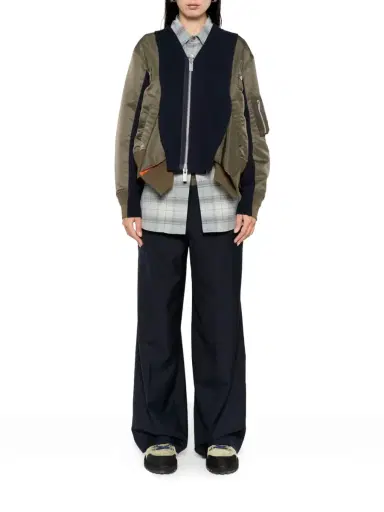 Sacai Nylon Twill x Knit Jacket | Thumbnail 2 Sacai Nylon Twill x Knit Jacket | Thumbnail 2