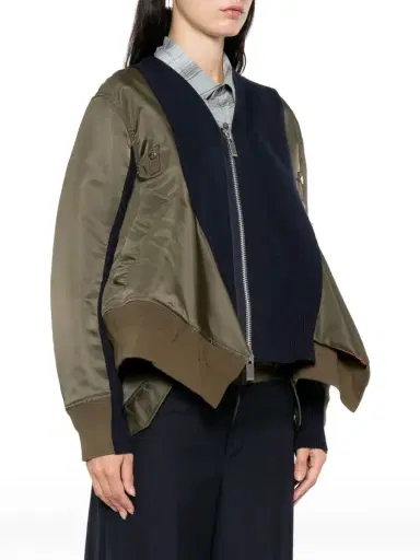 Sacai Nylon Twill x Knit Jacket | Thumbnail 3 Sacai Nylon Twill x Knit Jacket | Thumbnail 3