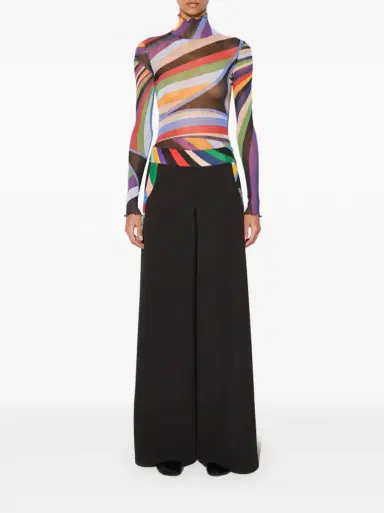 PUCCI Palazzo Trousers with Iride Trim | Thumbnail 2 PUCCI Palazzo Trousers with Iride Trim | Thumbnail 2