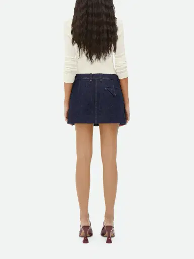 Bottega Veneta Pleated Denim Mini Skirt | Thumbnail 2 Bottega Veneta Pleated Denim Mini Skirt | Thumbnail 2