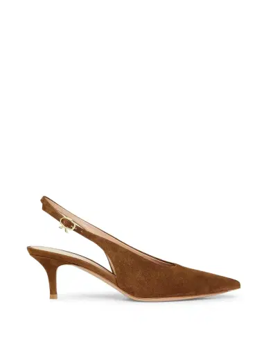 Gianvito Rossi Robbie Suede Slingback Pumps | Thumbnail 1 Gianvito Rossi Robbie Suede Slingback Pumps | Thumbnail 1
