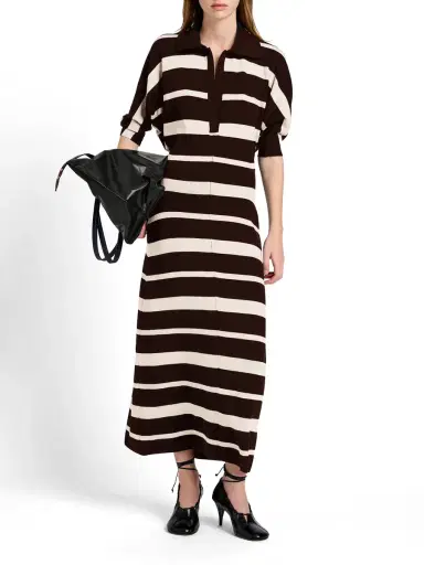 Proenza Schouler Solana Merino Silk Dress | Thumbnail 1 Proenza Schouler Solana Merino Silk Dress | Thumbnail 1