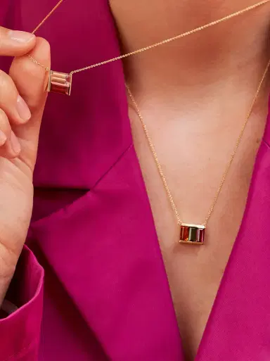 Aliita Tri Baguette Necklace | Thumbnail 2 Aliita Tri Baguette Necklace | Thumbnail 2