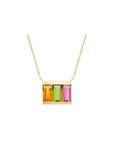 Aliita Tri Baguette Necklace | Thumbnail 1 Aliita Tri Baguette Necklace | Thumbnail 1