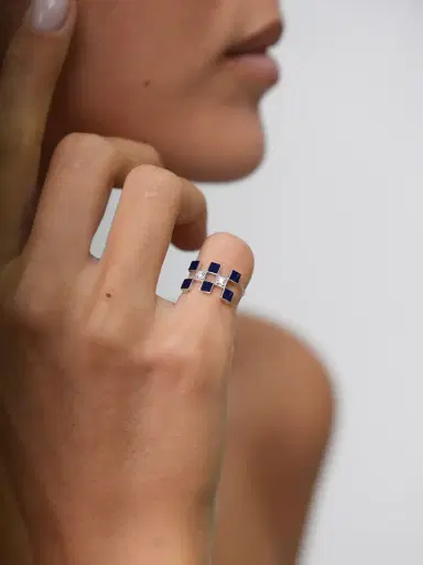 MYSTERYJOY White Gold Nylon Illusion Lacquer Ring | Thumbnail 2 MYSTERYJOY White Gold Nylon Illusion Lacquer Ring | Thumbnail 2