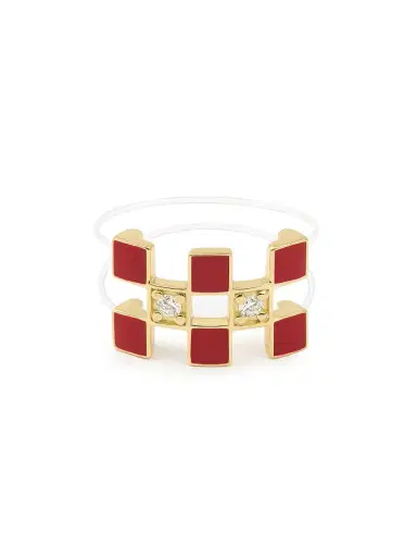 MYSTERYJOY Yellow Gold Nylon Illusion Lacquer Ring | Thumbnail 1 MYSTERYJOY Yellow Gold Nylon Illusion Lacquer Ring | Thumbnail 1