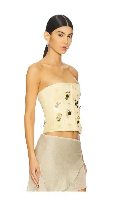 GUIZIO Embellished Satin Corset | Thumbnail 2 GUIZIO Embellished Satin Corset | Thumbnail 2