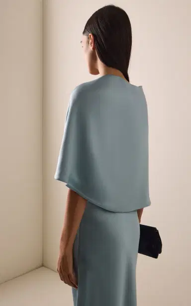 By Malene Birger Pinlos Draped Satin Cape | Thumbnail 4 By Malene Birger Pinlos Draped Satin Cape | Thumbnail 4