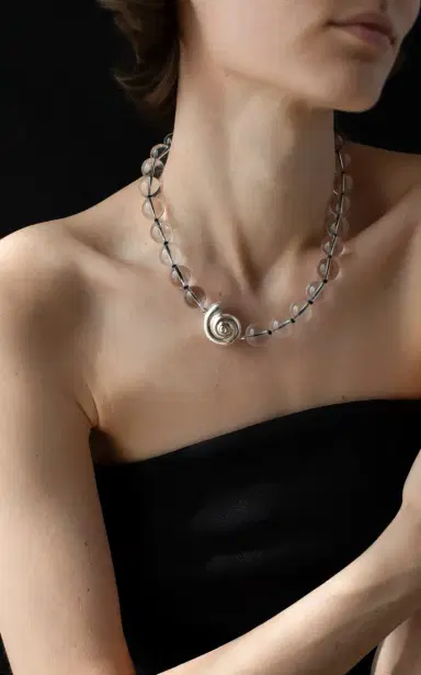 Le Sundial Nautilus Crystal Collar Necklace | Thumbnail 3 Le Sundial Nautilus Crystal Collar Necklace | Thumbnail 3