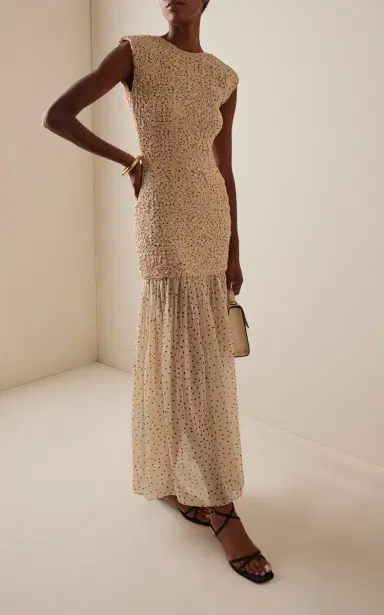 By Malene Birger Corinna Shirred Maxi Dress | Thumbnail 2 By Malene Birger Corinna Shirred Maxi Dress | Thumbnail 2