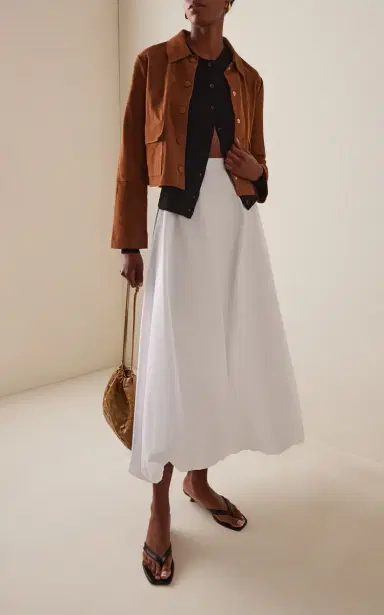 By Malene Birger Aubrey Bubble-Hem Cotton Maxi Skirt | Thumbnail 2 By Malene Birger Aubrey Bubble-Hem Cotton Maxi Skirt | Thumbnail 2