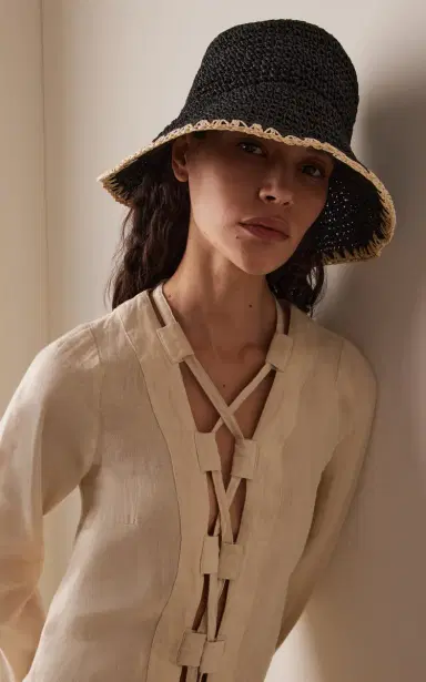 By Malene Birger Strawilla Paper Bucket Hat | Thumbnail 3 By Malene Birger Strawilla Paper Bucket Hat | Thumbnail 3