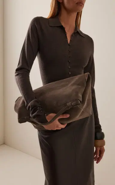 Janessa Leone Auden Convertible Suede Clutch | Thumbnail 2 Janessa Leone Auden Convertible Suede Clutch | Thumbnail 2