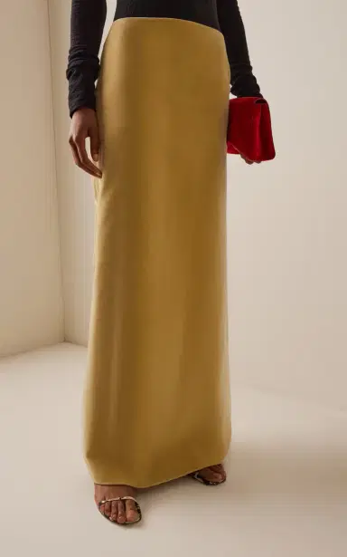 COLLEEN ALLEN Slit-Detailed Cotton-Velvet Skirt | Thumbnail 3 COLLEEN ALLEN Slit-Detailed Cotton-Velvet Skirt | Thumbnail 3