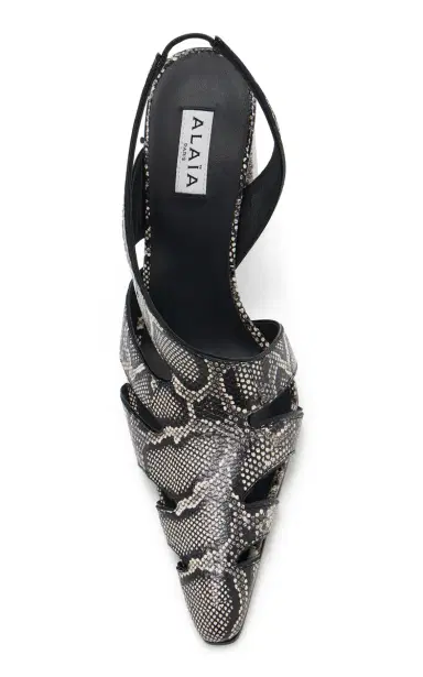 Alaïa Snake-Effect Leather Slingback Pumps | Thumbnail 2 Alaïa Snake-Effect Leather Slingback Pumps | Thumbnail 2