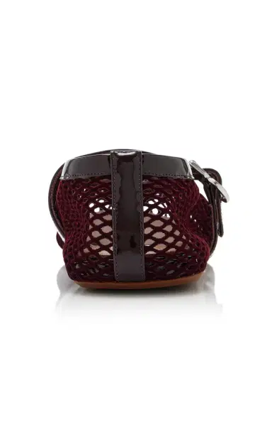 Alaïa Velvet-Effect Fishnet Ballet Flats | Thumbnail 4 Alaïa Velvet-Effect Fishnet Ballet Flats | Thumbnail 4