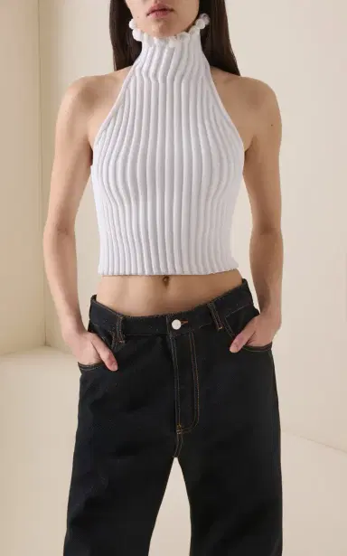 ALAÏA Ringlet-Detailed Knit Top | Thumbnail 2 ALAÏA Ringlet-Detailed Knit Top | Thumbnail 2