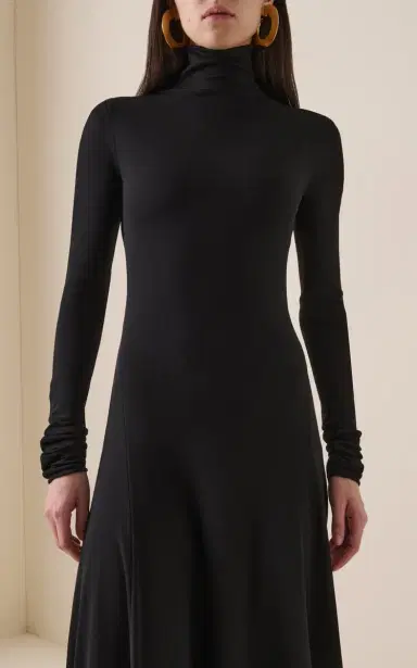 Alaïa Heart Cut-Out Jersey Midi Dress | Thumbnail 4 Alaïa Heart Cut-Out Jersey Midi Dress | Thumbnail 4