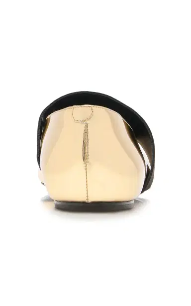 Givenchy Logo-Embellished Metallic Leather Ballet Flats | Thumbnail 6 Givenchy Logo-Embellished Metallic Leather Ballet Flats | Thumbnail 6
