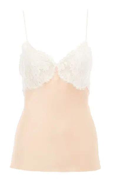 Chloé Lace-Trimmed Silk Satin Lingerie Top | Thumbnail 2 Chloé Lace-Trimmed Silk Satin Lingerie Top | Thumbnail 2