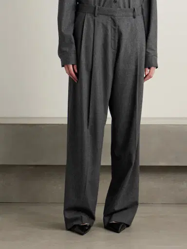 Khaite August Pleated Wool Straight-leg Pants | Thumbnail 3 Khaite August Pleated Wool Straight-leg Pants | Thumbnail 3