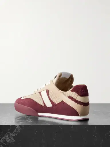 Chloé Kick Leather And Suede-trimmed Mesh Sneakers | Thumbnail 3 Chloé Kick Leather And Suede-trimmed Mesh Sneakers | Thumbnail 3