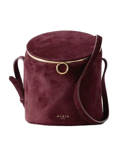 Alaïa La Canette Small Suede Shoulder Bag | Thumbnail 1 Alaïa La Canette Small Suede Shoulder Bag | Thumbnail 1