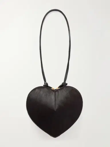 Alaïa Le Coeur Leather-trimmed Calf Hair Shoulder Bag | Thumbnail 3 Alaïa Le Coeur Leather-trimmed Calf Hair Shoulder Bag | Thumbnail 3