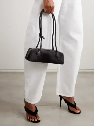 Alaïa Le Teckel Small Leather-trimmed Calf Hair Shoulder Bag | Thumbnail 2 Alaïa Le Teckel Small Leather-trimmed Calf Hair Shoulder Bag | Thumbnail 2