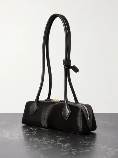 Alaïa Le Teckel Small Leather-trimmed Calf Hair Shoulder Bag | Thumbnail 3 Alaïa Le Teckel Small Leather-trimmed Calf Hair Shoulder Bag | Thumbnail 3