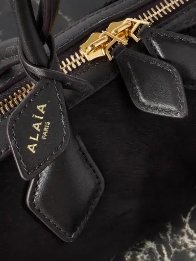 Alaïa Le Teckel Small Leather-trimmed Calf Hair Shoulder Bag | Thumbnail 4 Alaïa Le Teckel Small Leather-trimmed Calf Hair Shoulder Bag | Thumbnail 4
