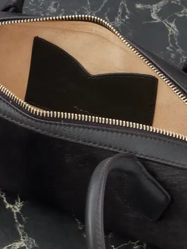 Alaïa Le Teckel Small Leather-trimmed Calf Hair Shoulder Bag | Thumbnail 5 Alaïa Le Teckel Small Leather-trimmed Calf Hair Shoulder Bag | Thumbnail 5