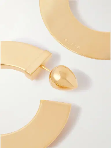Alaïa tone Hoop Earrings | Thumbnail 3 Alaïa tone Hoop Earrings | Thumbnail 3