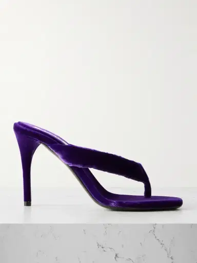 Alaïa 90 Velvet Mules | Thumbnail 1 Alaïa 90 Velvet Mules | Thumbnail 1