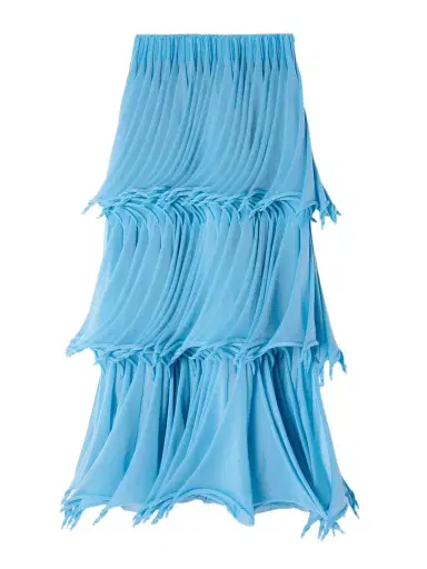 Alaïa Tiered Pleated Knitted Midi Skirt | Thumbnail 1 Alaïa Tiered Pleated Knitted Midi Skirt | Thumbnail 1