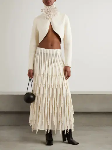 Alaïa Cropped Cashmere-blend Turtleneck Sweater | Thumbnail 2 Alaïa Cropped Cashmere-blend Turtleneck Sweater | Thumbnail 2