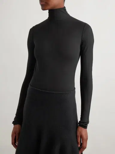 Alaïa Open-back Jersey Turtleneck Bodysuit | Thumbnail 3 Alaïa Open-back Jersey Turtleneck Bodysuit | Thumbnail 3