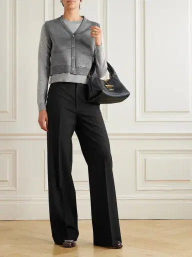 Gucci Pinstriped Wool-twill Wide-leg Pants | Thumbnail 2 Gucci Pinstriped Wool-twill Wide-leg Pants | Thumbnail 2