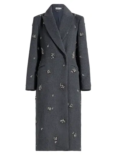 Simkhai Women's Gianni Embellished Coat - Heather Grey - Size XS | Thumbnail 1 Simkhai Women's Gianni Embellished Coat - Heather Grey - Size XS | Thumbnail 1