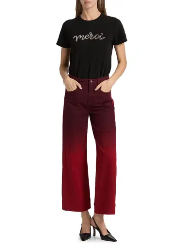 Cinq à Sept Women's Betsy Ombré Flared Jeans - Rosewood Pickled Beet | Thumbnail 2 Cinq à Sept Women's Betsy Ombré Flared Jeans - Rosewood Pickled Beet | Thumbnail 2
