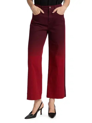 Cinq à Sept Women's Betsy Ombré Flared Jeans - Rosewood Pickled Beet | Thumbnail 3 Cinq à Sept Women's Betsy Ombré Flared Jeans - Rosewood Pickled Beet | Thumbnail 3