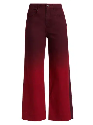Cinq à Sept Women's Betsy Ombré Flared Jeans - Rosewood Pickled Beet | Thumbnail 1 Cinq à Sept Women's Betsy Ombré Flared Jeans - Rosewood Pickled Beet | Thumbnail 1