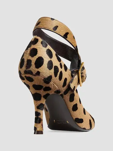 Khaite Women's Sloan 85MM Calf Hair Pumps - Camel Black | Thumbnail 3 Khaite Women's Sloan 85MM Calf Hair Pumps - Camel Black | Thumbnail 3