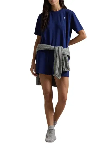Polo Ralph Lauren Women's Striped Jersey Short Pajamas - Navy | Thumbnail 2 Polo Ralph Lauren Women's Striped Jersey Short Pajamas - Navy | Thumbnail 2